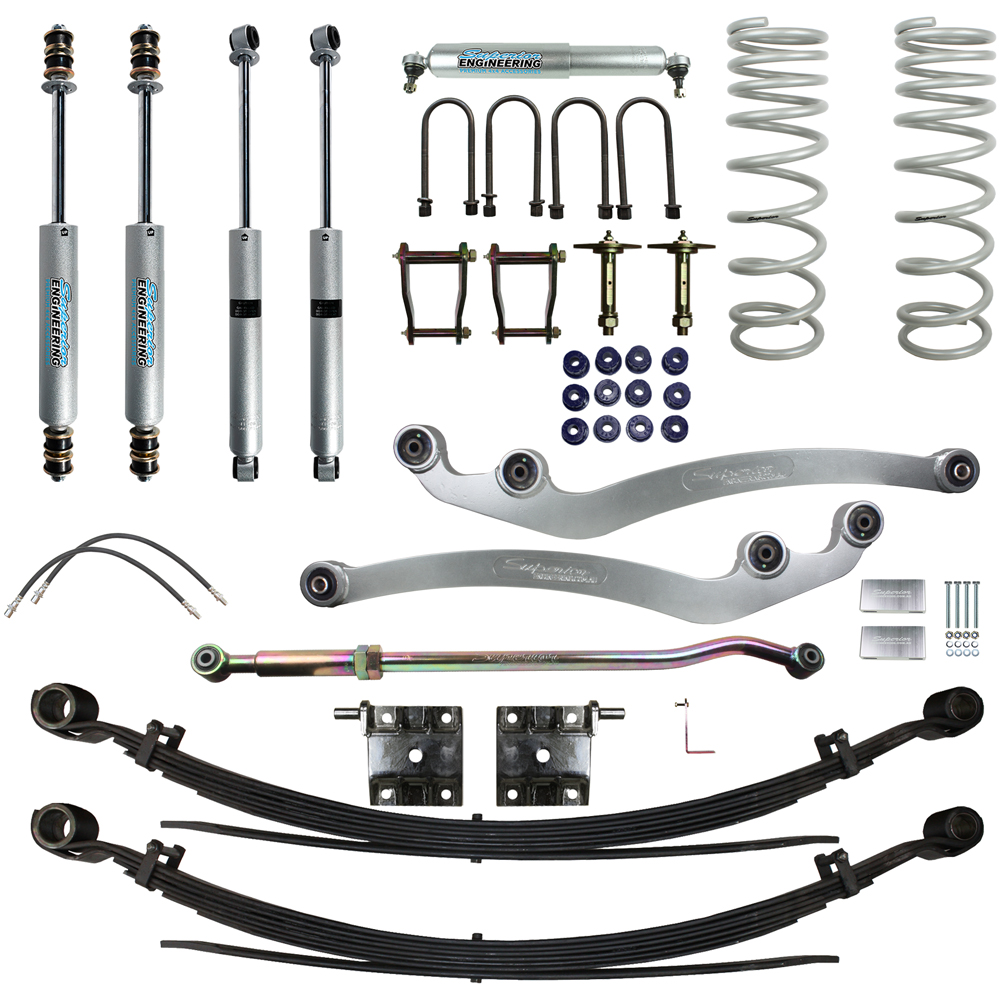 Superior Engineering 3 Inch (75mm) Lift Kit Suitable For Toyota LandCruiser 76 Series Pre 07/2016 4.5lt V8 - SUP-76G1-8-KIT-3INCH